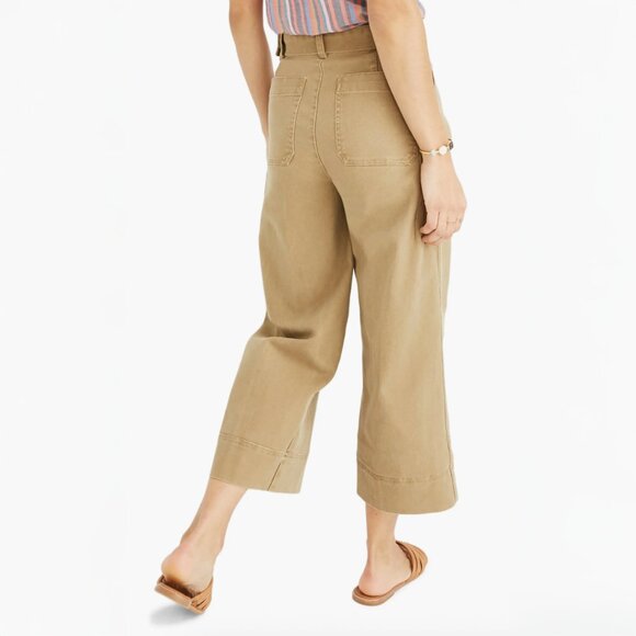 Madewell Utility Crop Wide Leg Pants In Classic Desert - Picture 3 of 8